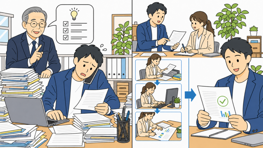 AIチャットとAIエージェントを相談役と社員に例えてみました